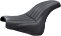 SADDLEMEN Knuckle 2-Up Seat - Ribbed - Black 818-28-047K