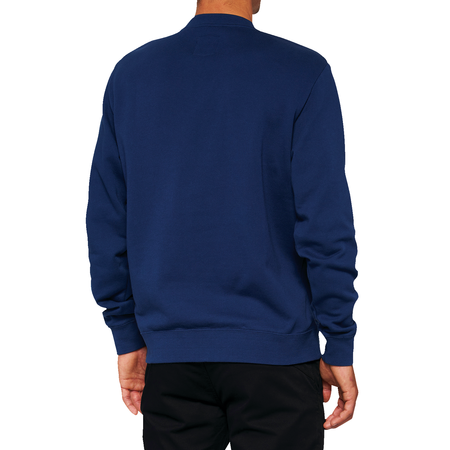 100% Icon Long-Sleeve Fleece Sweatshirt - Navy - Medium 20026-00016