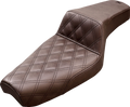 SADDLEMEN Step-Up Seat - Front Lattice Stitch - Brown - XL 879-03-172BR