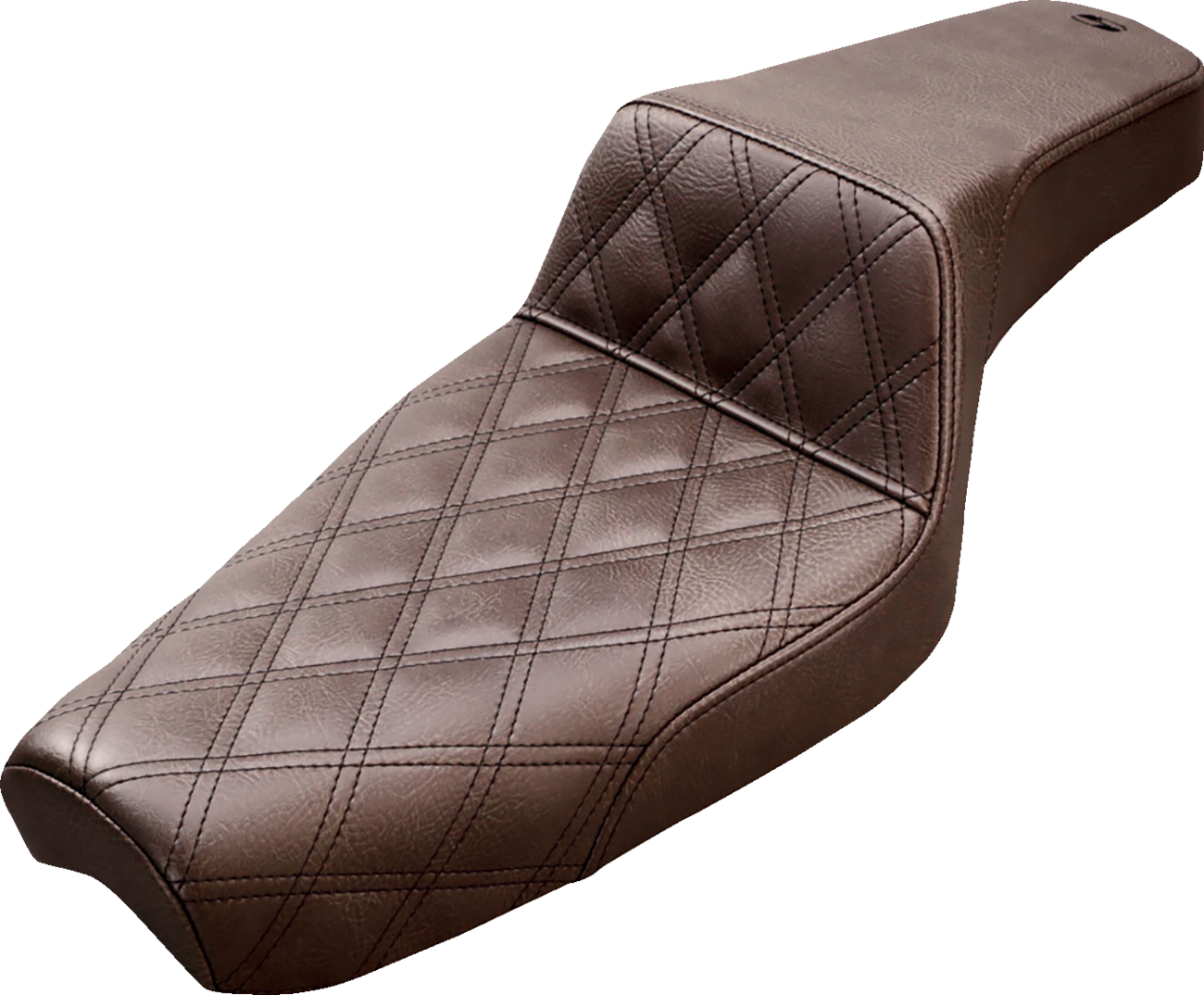 SADDLEMEN Step-Up Seat - Front Lattice Stitch - Brown - XL 879-03-172BR