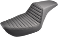 SADDLEMEN Step-Up Seat - Front Tuck-n-Roll - Black - Dyna 896-04-171