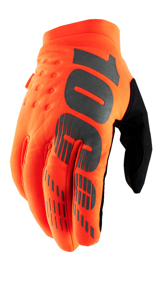 100% Brisker Gloves - Fluo Orange/Black - XL 10003-00013