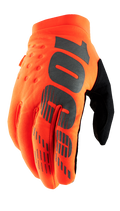 100% Brisker Gloves - Fluo Orange/Black - Medium 10003-00011