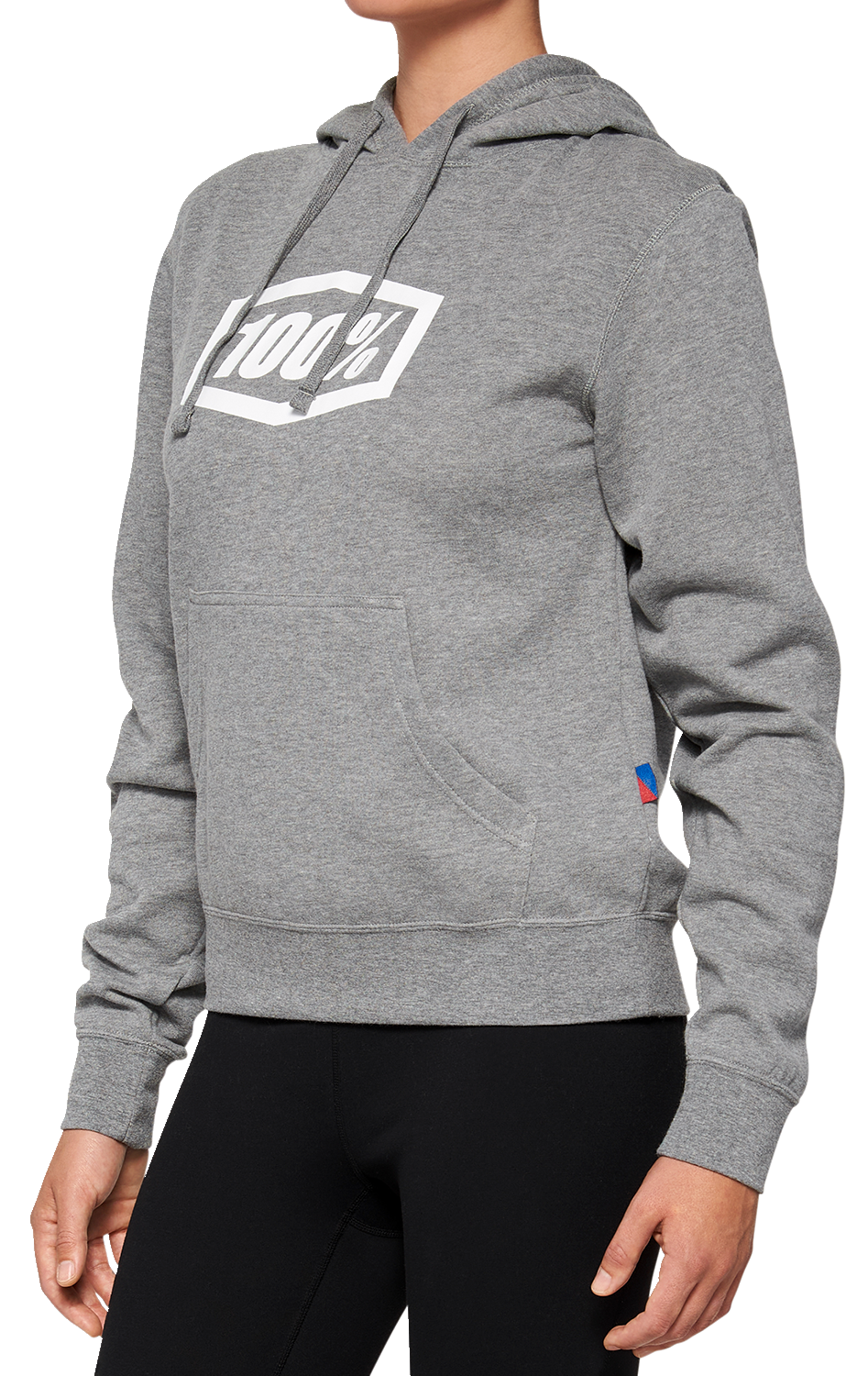 100% Women's Icon Hoodie - Heather Gray - XL 20031-00007