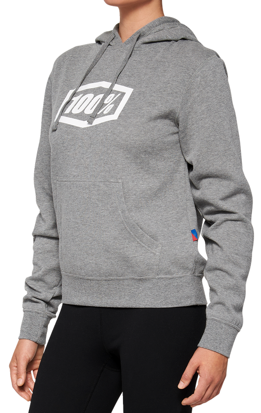 100% Women's Icon Hoodie - Heather Gray - XL 20031-00007