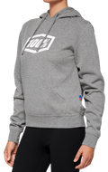 100% Women's Icon Hoodie - Heather Gray - Small 20031-00004