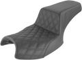 SADDLEMEN Step Up Seat - Front Lattice/Rear Smooth - Black - Challenger I20-06-172