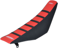 SDG 6-Ribbed Seat Cover - Black Ribs/Red Top/Black Sides 95947KRK