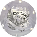 DRAG SPECIALTIES Live to Ride Derby Cover - 6-Hole - Chrome 33-0067CG