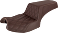 SADDLEMEN Step Up Seat - Front Lattice/Rear Smooth - Brown - Challenger I20-06-172BR