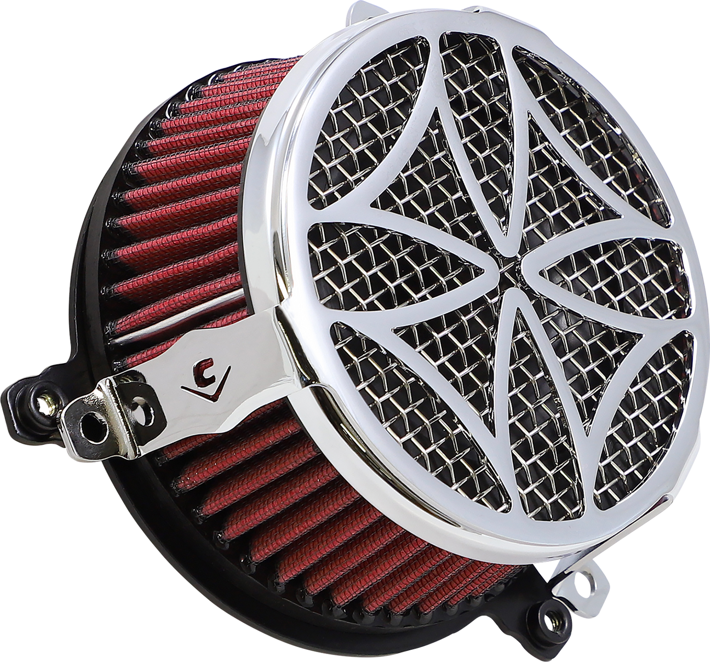 COBRA Air Filter - Cross - Chrome 606-0102-02-SB