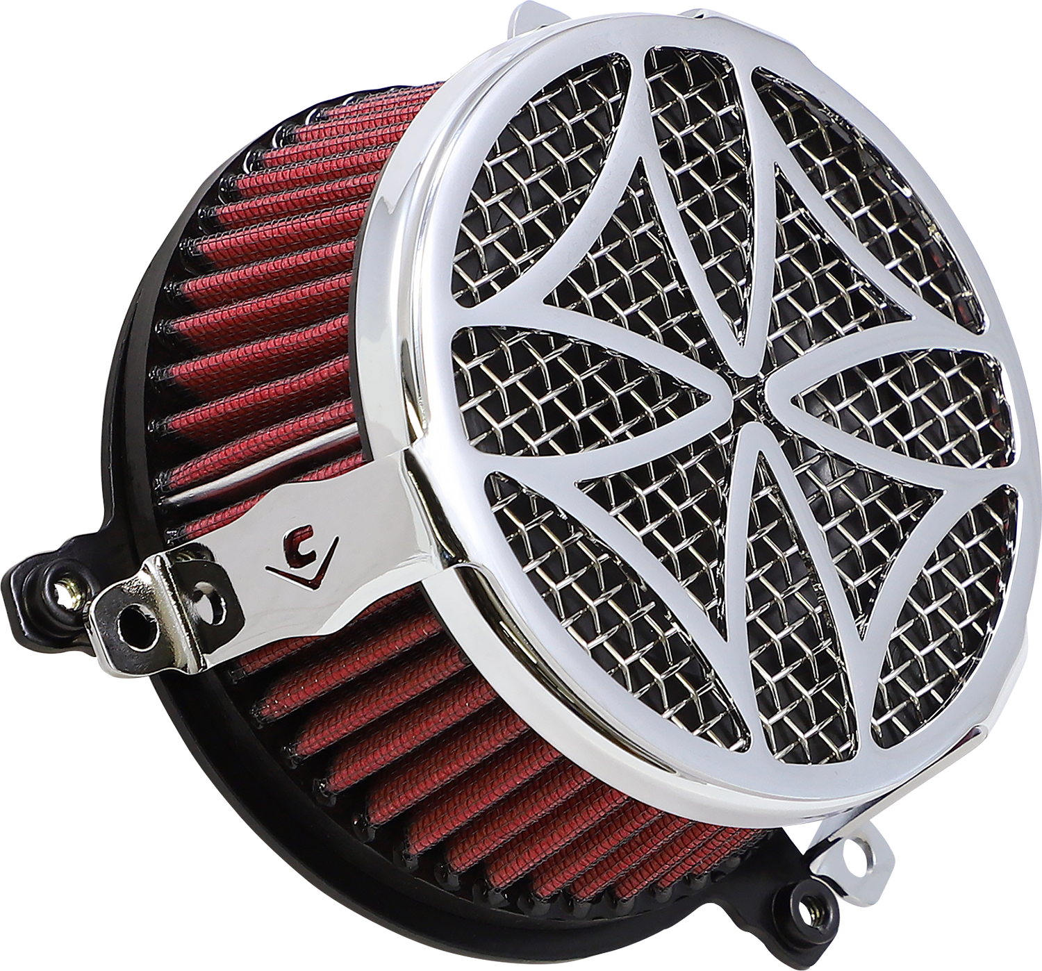 COBRA Air Filter - Cross - Chrome 606-0102-02-SB