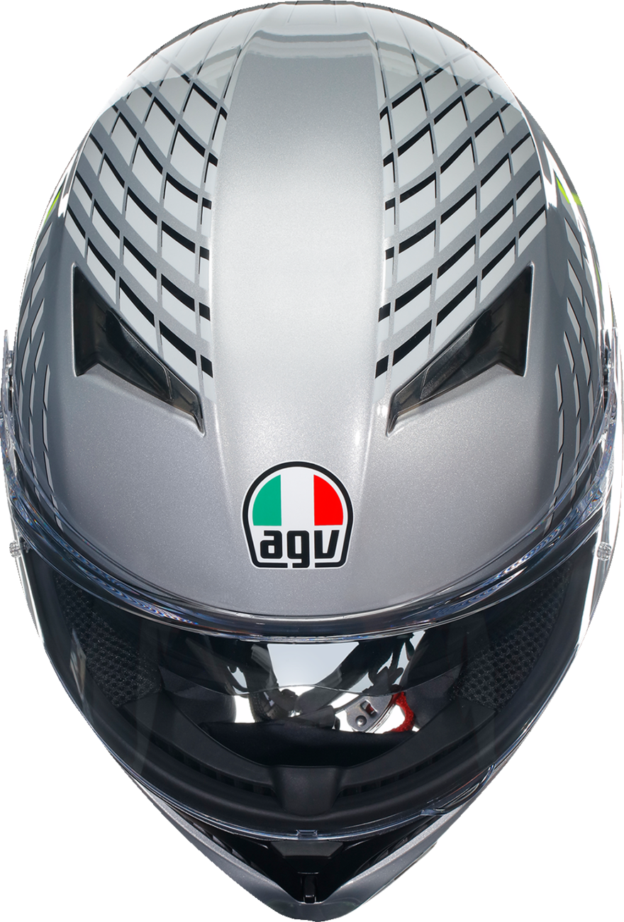 AGV K3 Helmet - Fortify - Gray/Black/Yellow Fluo - Small 2118381004011S