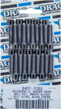 DRAG SPECIALTIES Rocker Smooth Bolt Kit - Black/Chrome - M8 MK777SBK