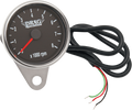 DRAG SPECIALTIES Mini Electronic Tachometer - Polished - Backlit LED Black Face - 2.4" 21-6894DS