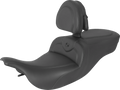 SADDLEMEN RoadSofa Seat - With Backrest - Black W/Black Stitching 897-07-187BR