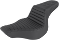 SADDLEMEN Step-Up Seat - Front Tuck-n-Roll/Rear Lattice Stitch - Black 813-27-176