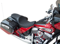 DRAG SPECIALTIES Low Profile Touring Seat - Double Diamond w/ Black Stitching - '14-'22 Indian 0810-2258