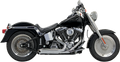 BASSANI XHAUST Pro Street Exhaust - Chrome - Turn Out - '86-'17 Softail 1S24D