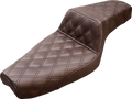 SADDLEMEN Step-Up Seat - Full Lattice Stitch - Brown - XL 879-03-175BR
