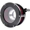 FEULING OIL PUMP CORP. BA Air Cleaner Kit - Black/Clear with Red Filter - '93-'99 Evolution Big Twin 5464