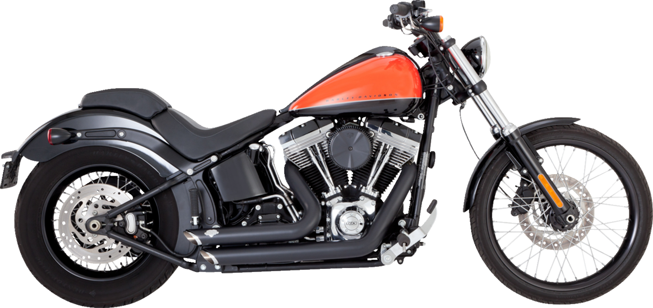 VANCE & HINES Shortshots Staggered Exhaust System - Matte Black 47325