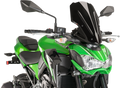 PUIG HI-TECH PARTS Touring Naked New Generation Windscreen - Black - Kawasaki 9392N