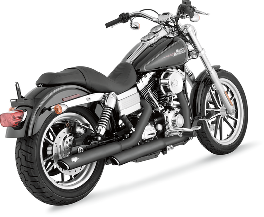 VANCE & HINES Twin Slash Mufflers - Black 46837