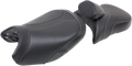 SADDLEMEN Seat - Adventure Tour - Two-Piece - Standard - With Lumbar Backrest - Stitched - Black - Heated 0810-BM33RHCT