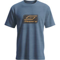 SLIPPERY Crest T-Shirt - Heathered Neptune Blue - Medium 3030-25334
