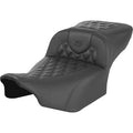 SADDLEMEN Heated RoadSofa™ Seat - Extended Reach - Lattice Stitch - w/o Backrest - FLT/FLH ’23-‘24 823-07-207A0