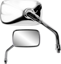 Parts Unlimited Mini Rectangular Mirror - Chrome 17057