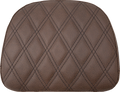 SADDLEMEN Touring Sissy Bar Pad - Brown - Lattice Stitch - Indian '14-'22 61145