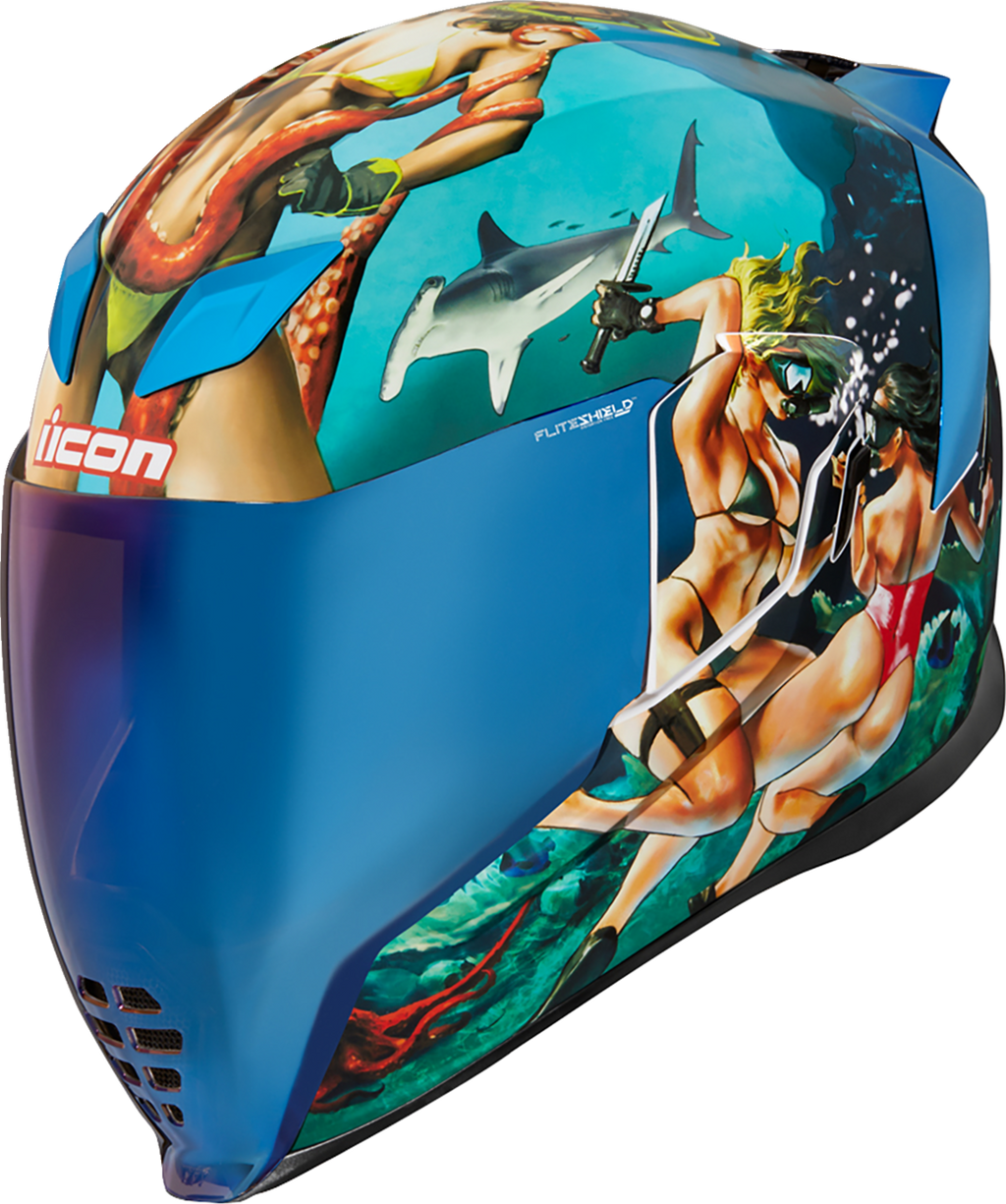 ICON Airflite™ Helmet - Pleasuredome4 - Blue - Small 0101-15001