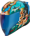 ICON Airflite™ Helmet - Pleasuredome4 - Blue - Small 0101-15001