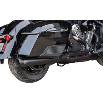 S&S CYCLE 2-into-1 Qualifier Exhaust System - Guardian Black - Race Only - Indian with PowerPlus 550-1131