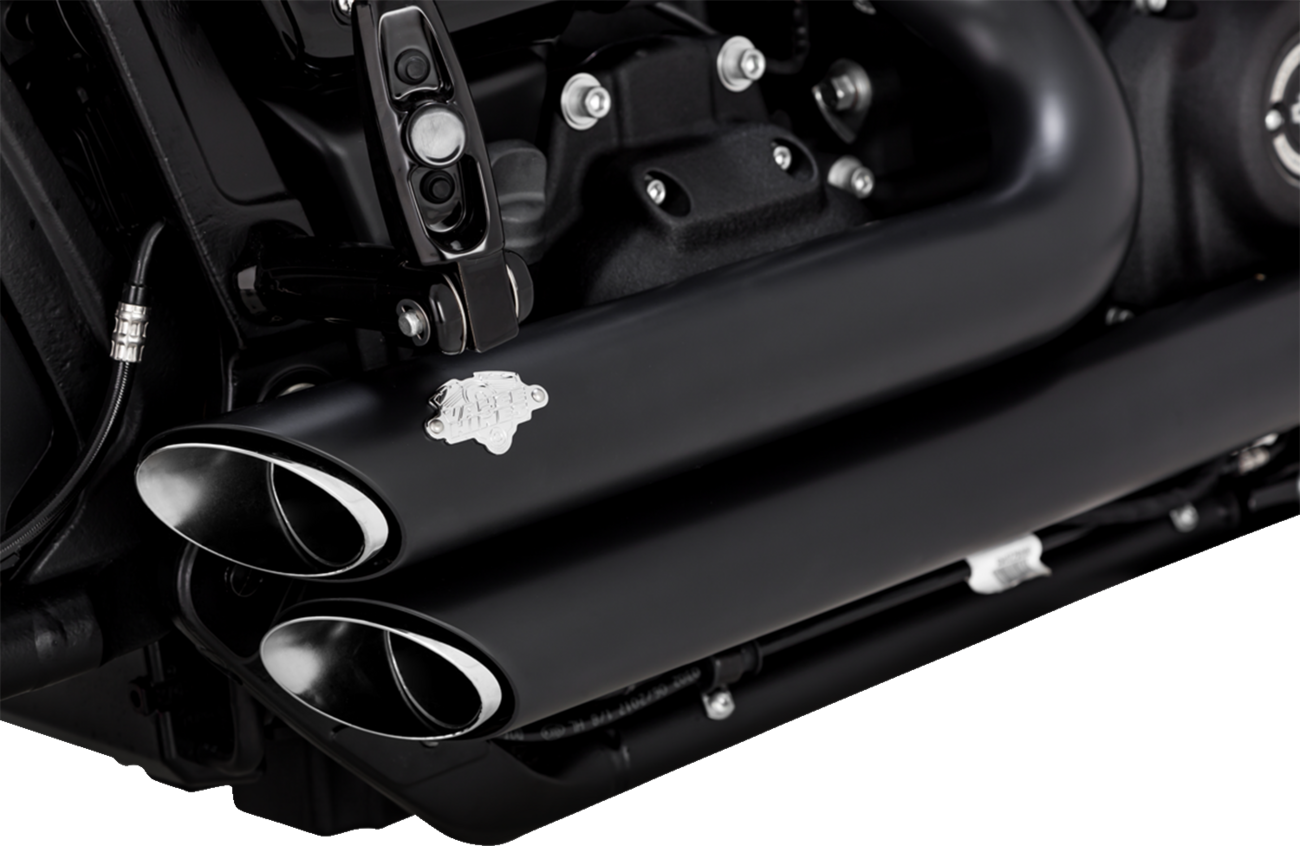 VANCE & HINES Shortshots Staggered Exhaust System - Matte Black Softail  2018-2023 47333