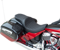 DRAG SPECIALTIES Low Profile Touring Seat - Double Diamond w/ Black Stitching - '14-'22 Indian 0810-2259