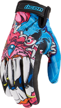 ICON Hooligan™ Beastie Bunny Gloves - Pink - Small 3301-4414