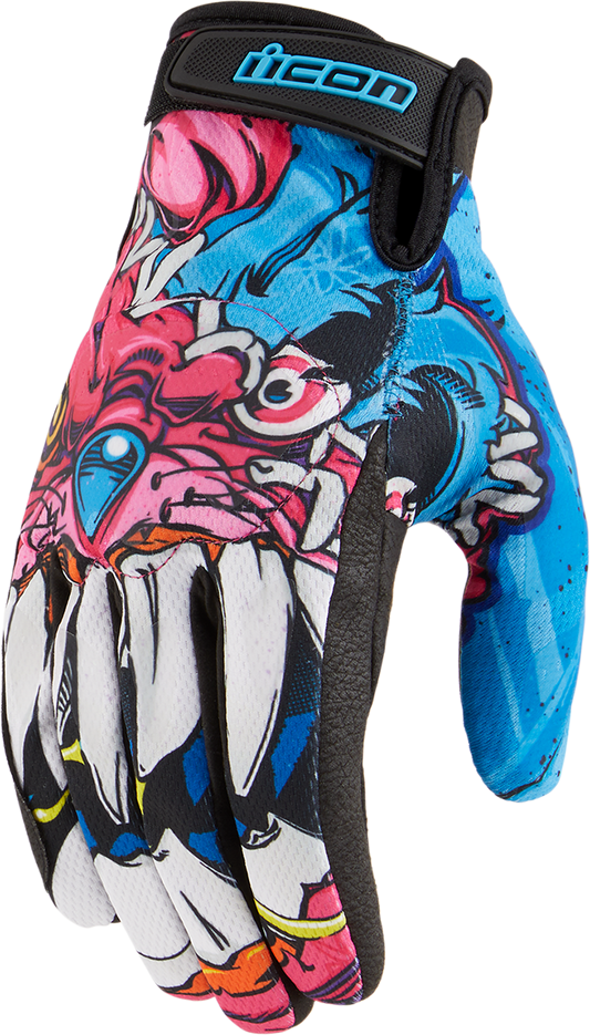 ICON Hooligan™ Beastie Bunny Gloves - Pink - Large 3301-4416