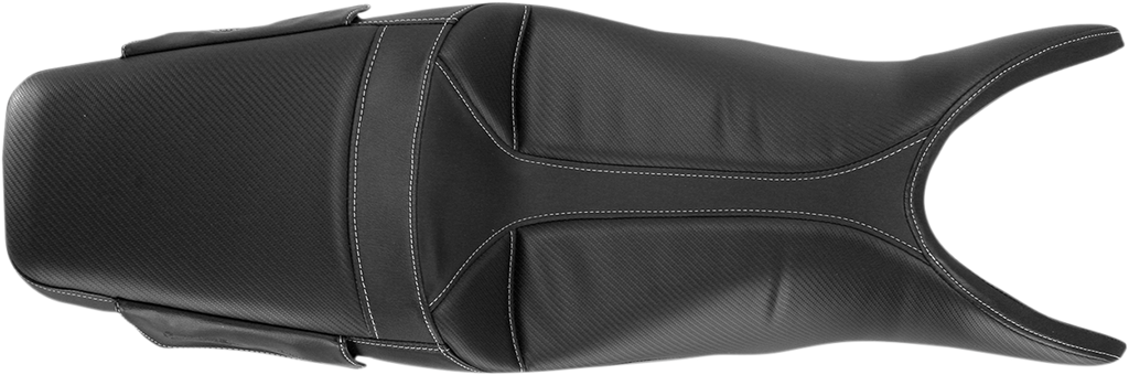 SADDLEMEN Adventure Tour Seat - One-Piece - Standard - Stitched - Black - Tiger 800 0810-T119