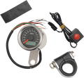 DRAG SPECIALTIES 1.87" MPH Programmable Mini Electronic Speedometer with Odometer/Tripmeter - Polished - Black Face 21-6899NU