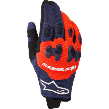ALPINESTARS Pro-Dura Gloves - Navy/Hot Orange/White - Small 3560425-7162-S