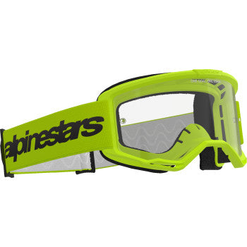 ALPINESTARS GOGGLES Vision 3 Goggle - Wordmark - Yellow - Clear Lens 5103325-5038