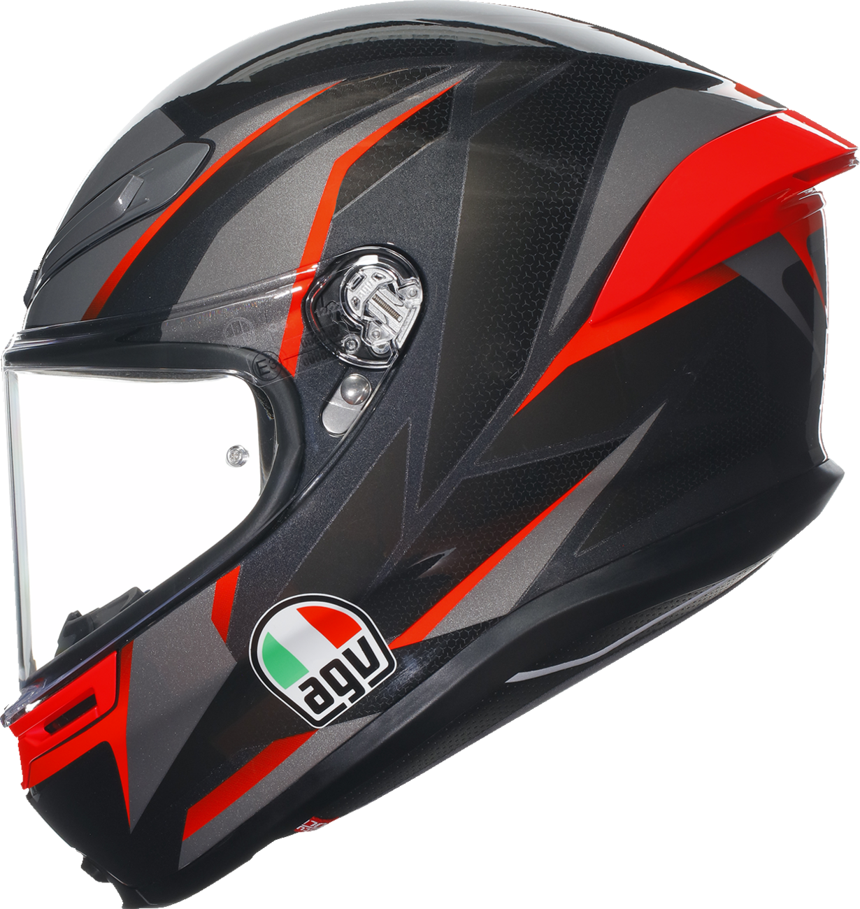 AGV K6 S Helmet - Slashcut - Black/Gray/Red - Large 2118395002014L
