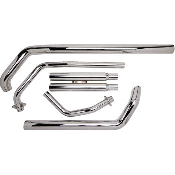 COBRA Streetrod Straight Cut Exhaust System - Chrome VLX600 1988-2007 1721T