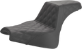 SADDLEMEN Step-Up Seat - Full Lattice Stitch - Black 818-28-175