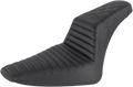 SADDLEMEN Step-Up Seat - Front Tuck-n-Roll/Rear Lattice Stitch - Black 812-26-176