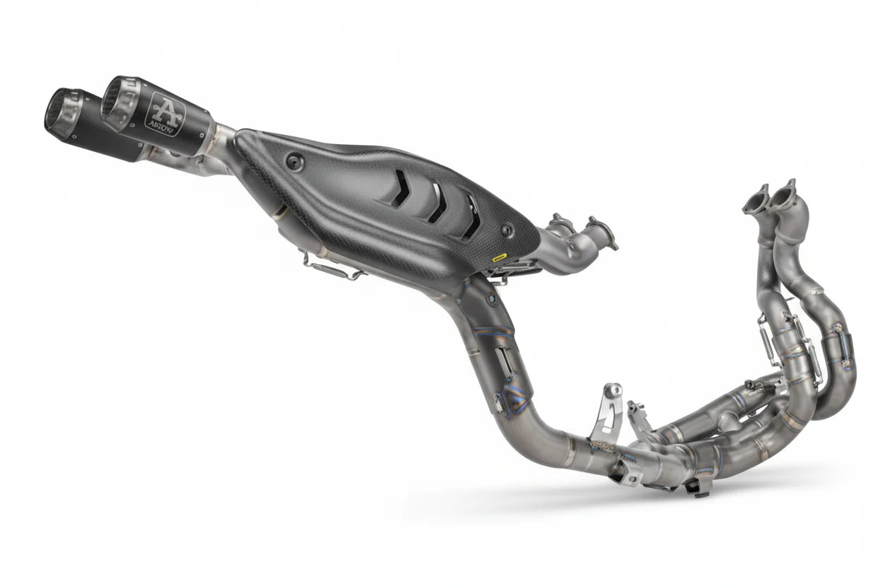 71253CP Arrow Exhaust full system Ducati Panigale V4 2025 2026 Full High Pro-Race Titanium Black Racing