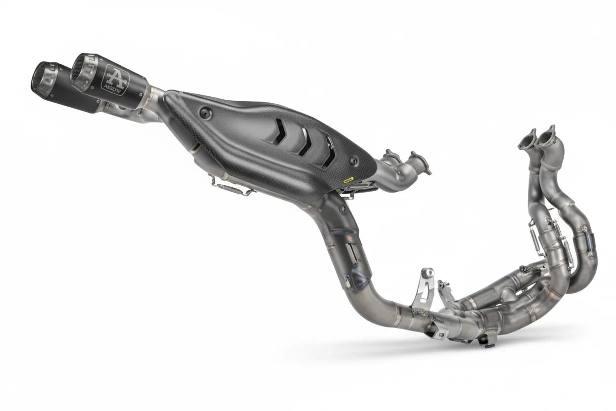 71253CP Arrow Exhaust full system Ducati Panigale V4 2025 2026 Full High Pro-Race Titanium Black Racing